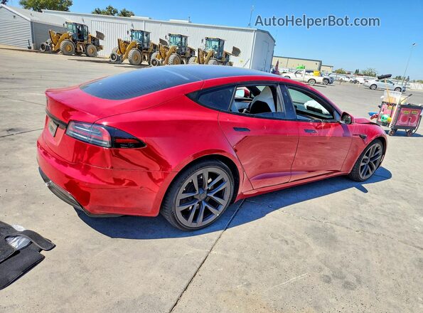 5YJSA1E56NF473877 2022 TESLA MODEL Red Rear right