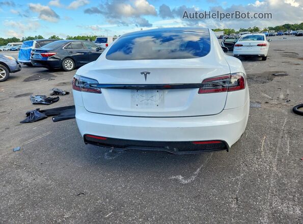 5YJSA1E59MF441973 2021 TESLA MODEL White Widok z tyłu