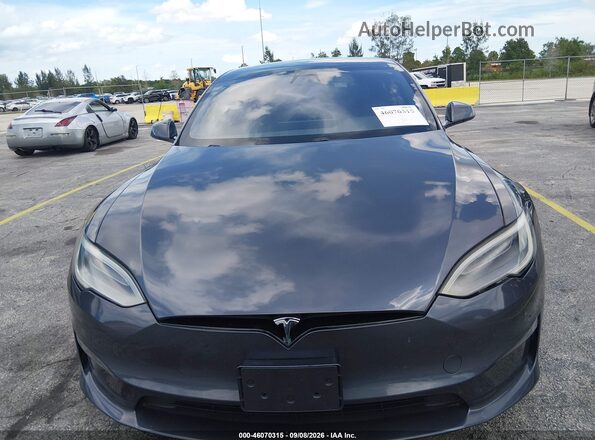 5YJSA1E5XMF428830 2021 TESLA MODEL S Gray Вид спереду