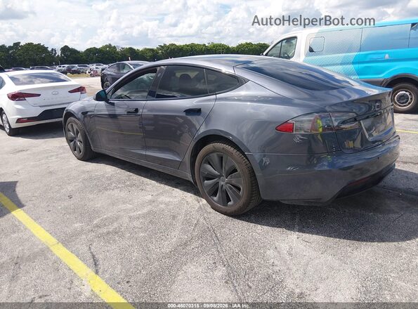 5YJSA1E5XMF428830 2021 TESLA MODEL S Gray Задня ліва чверть