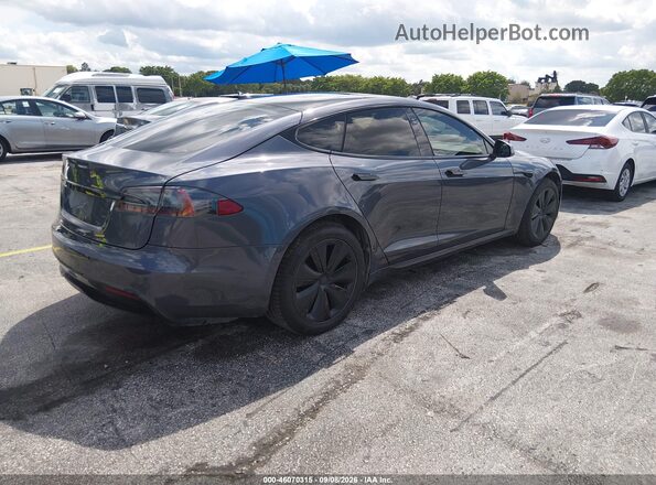 5YJSA1E5XMF428830 2021 TESLA MODEL S Gray Задня права чверть