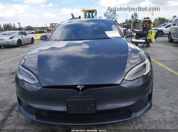 5YJSA1E5XMF428830 2021 TESLA MODEL S Gray Вид щитка приладів