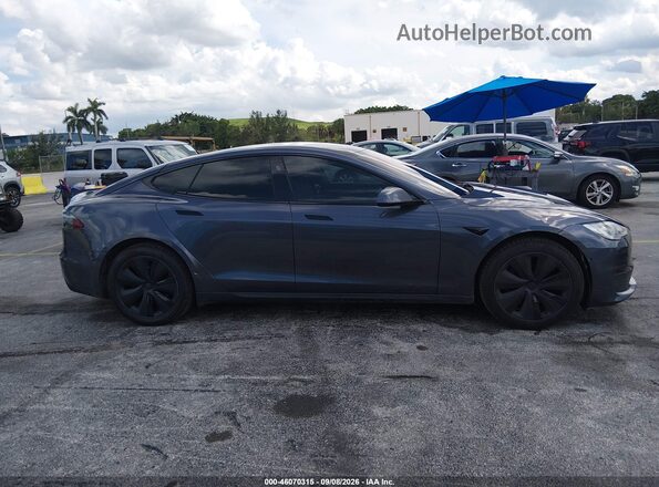 5YJSA1E5XMF428830 2021 TESLA MODEL S Gray Вид задньої частини салону