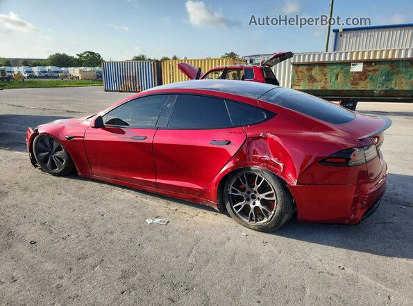 5YJSA1E61SF548456 2025 TESLA MODEL Red უკანა მარცხენა