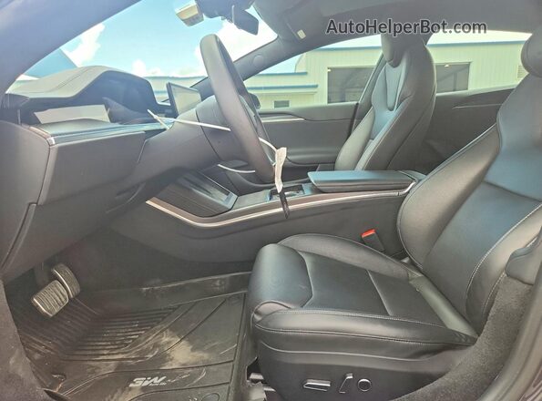 5YJSA1E65NF472969 2022 TESLA MODEL Charcoal Front interior view