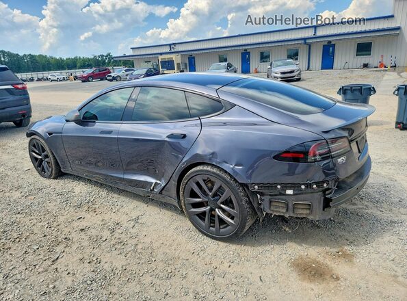 5YJSA1E65NF472969 2022 TESLA MODEL Charcoal Rear left