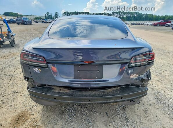 5YJSA1E65NF472969 2022 TESLA MODEL Charcoal Rear view