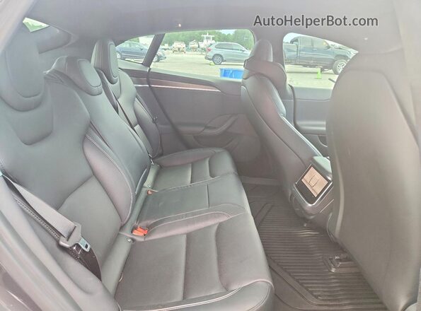 5YJSA1E65NF472969 2022 TESLA MODEL Charcoal Rear seats view