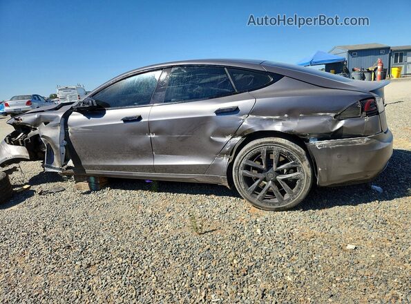 5YJSA1E67NF479342 2022 TESLA MODEL Gray Rear left