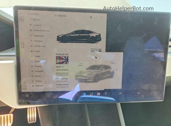 5YJSA1E67NF479342 2022 TESLA MODEL Gray Instrument cluster view