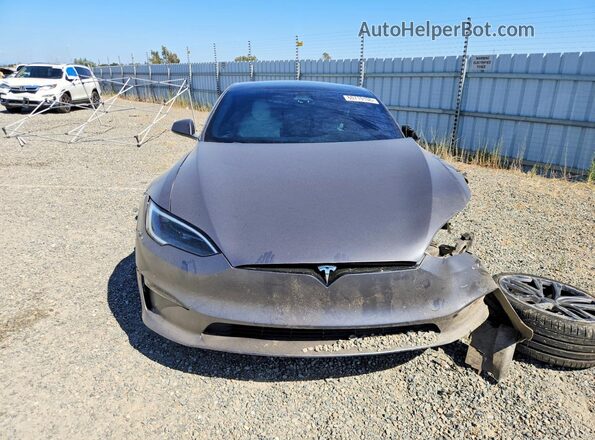 5YJSA1E67NF479342 2022 TESLA MODEL Gray Front view