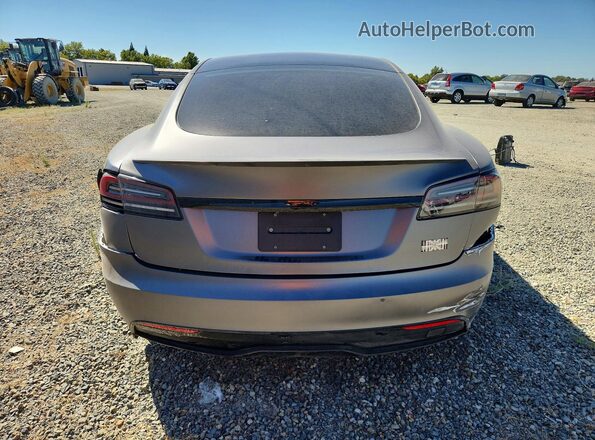 5YJSA1E67NF479342 2022 TESLA MODEL Gray Rear view