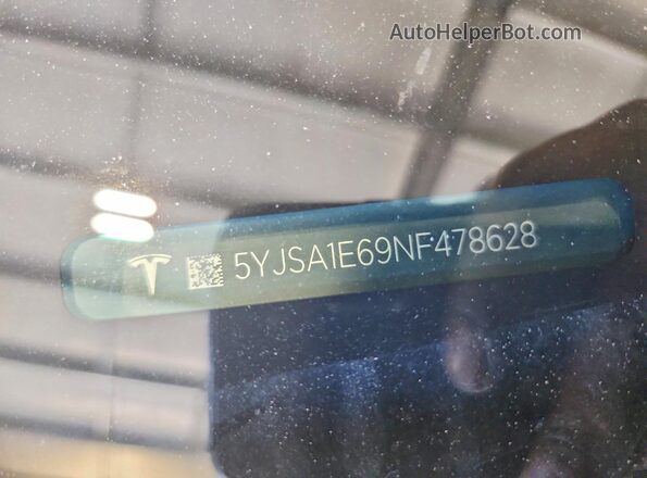 5YJSA1E69NF478628 2022 TESLA MODEL Blue Widok komory silnika