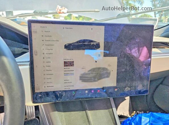 5YJSA1E69PF527362 2023 TESLA MODEL Gray Vista del cuadro de instrumentos