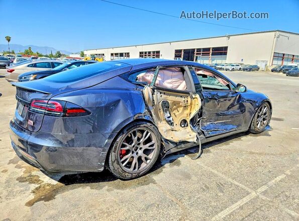 5YJSA1E69PF527362 2023 TESLA MODEL Gray Trasero derecho