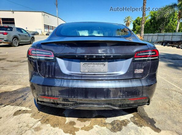 5YJSA1E69PF527362 2023 TESLA MODEL Gray Vista trasera