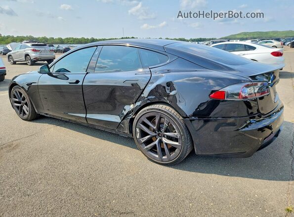 5YJSA1E6XMF433406 2021 TESLA MODEL Black Rear left
