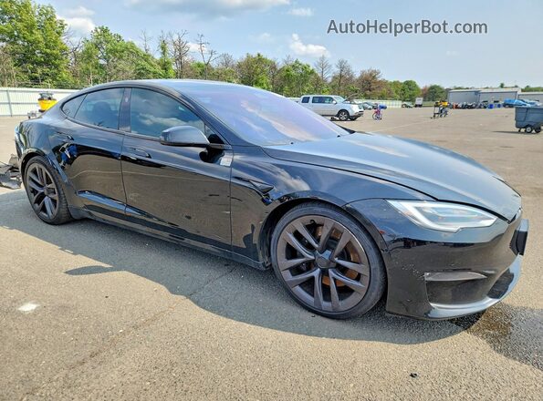 5YJSA1E6XMF433406 2021 TESLA MODEL Black Front right
