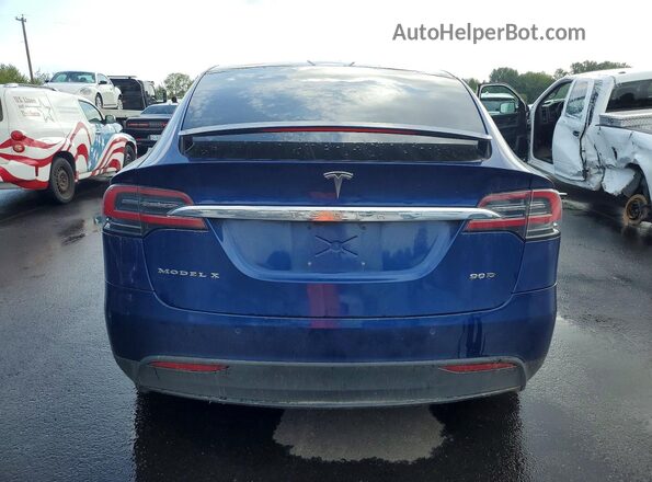 5YJXCAE29GF007143 2016 TESLA MODEL Blue Widok z tyłu