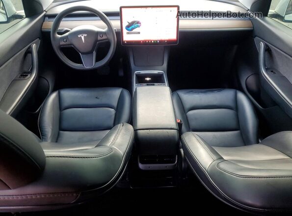 5YJYGDED6MF122631 2021 TESLA MODEL Белый Вид панели приборов