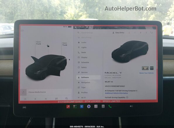5YJYGDEE3MF120621 2021 TESLA MODEL Y Black Rear seats view