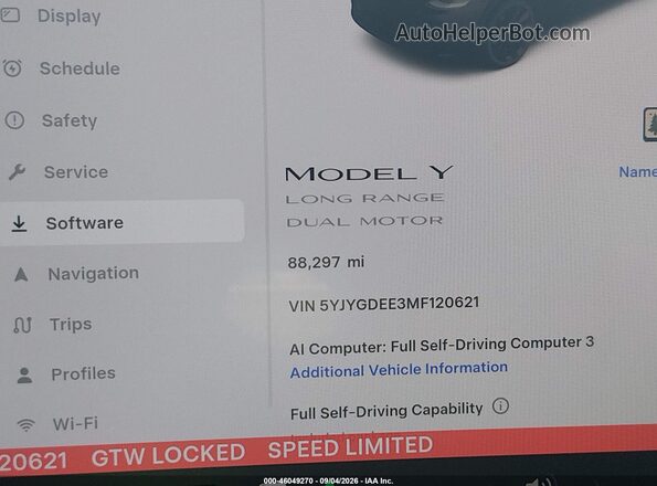 5YJYGDEE3MF120621 2021 TESLA MODEL Y Black 