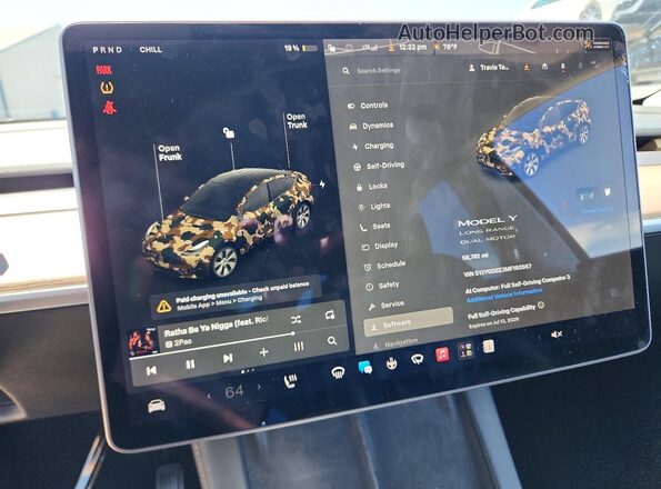 5YJYGDEE3MF160567 2021 TESLA MODEL Gray Widok zestawu wskaźników