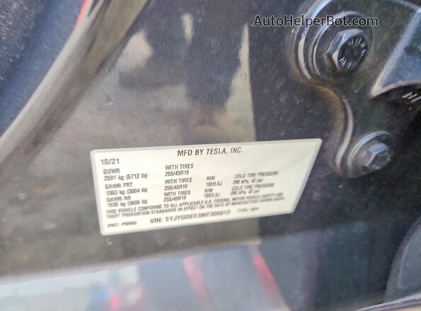 5YJYGDEE3MF306613 2021 TESLA MODEL Silver Вид підкапотного простору