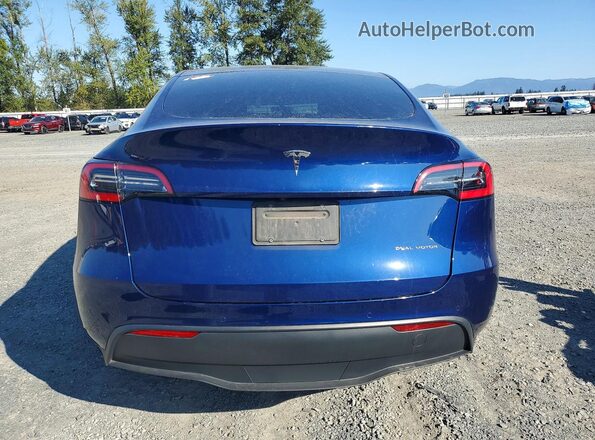5YJYGDEE4MF073907 2021 TESLA MODEL Blue Widok z tyłu