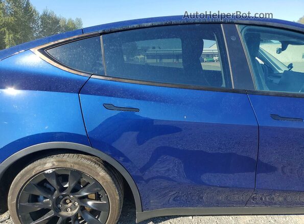 5YJYGDEE4MF073907 2021 TESLA MODEL Blue Widok wnętrza z tyłu
