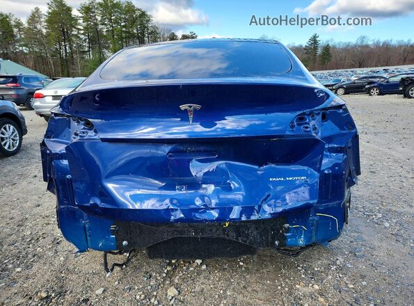 5YJYGDEE4MF074913 2021 TESLA MODEL Blue უკანა ხედი