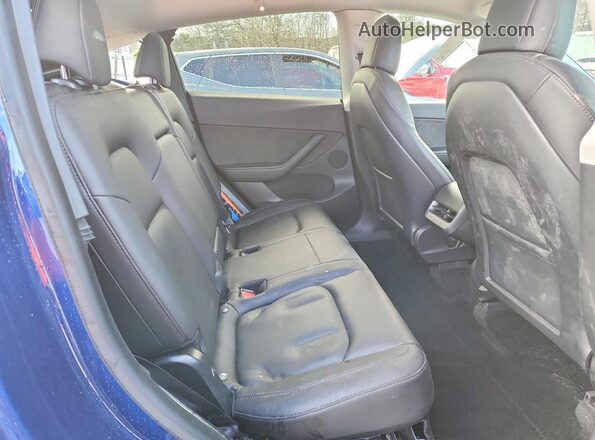 5YJYGDEE4MF074913 2021 TESLA MODEL Blue უკანა სავარძლების ხედი
