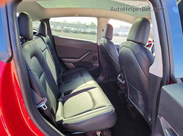 5YJYGDEE6MF207865 2021 TESLA MODEL Red უკანა სავარძლების ხედი