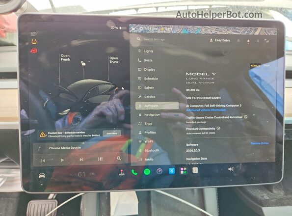 5YJYGDEE6MF222611 2021 TESLA MODEL Black Вид щитка приладів