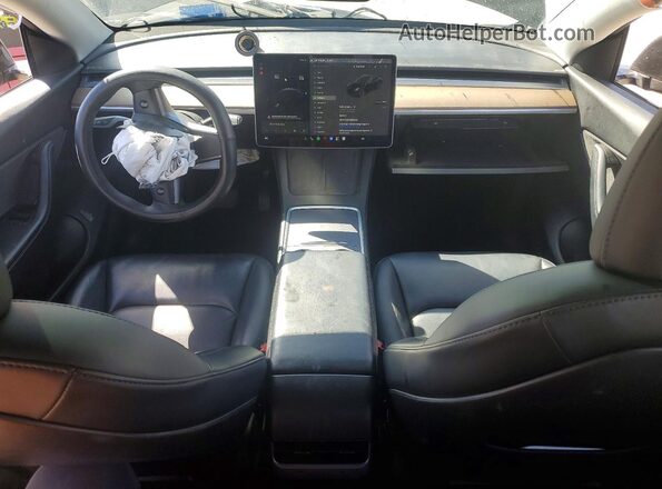 5YJYGDEE6MF222611 2021 TESLA MODEL Black Вид панелі приладів