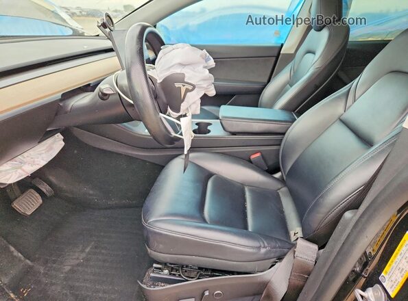 5YJYGDEE6MF222611 2021 TESLA MODEL Black Вид салону спереду