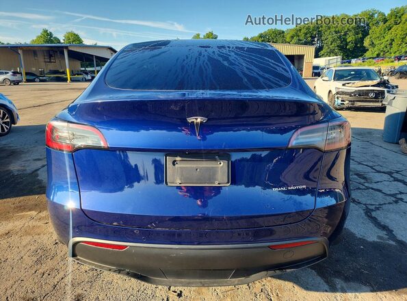 5YJYGDEE7MF286947 2021 TESLA MODEL Blue Widok z tyłu