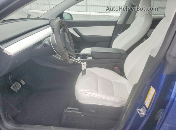 5YJYGDEE8LF022893 2020 TESLA MODEL Синий Вид салона спереди