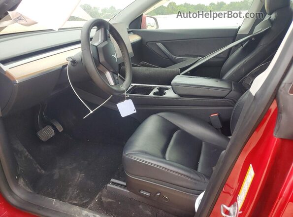 5YJYGDEE8MF306302 2021 TESLA MODEL Red Вид салону спереду