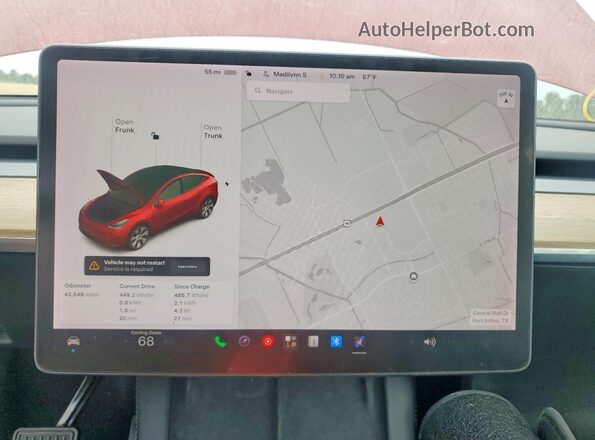5YJYGDEE8MF306302 2021 TESLA MODEL Red Вид щитка приладів