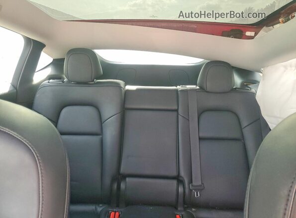 5YJYGDEE8MF306302 2021 TESLA MODEL Red Вид задніх сидінь