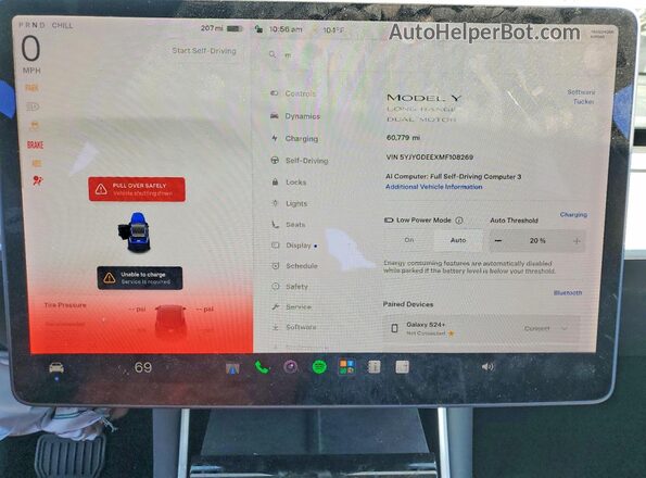 5YJYGDEEXMF108269 2021 TESLA MODEL Charcoal Widok zestawu wskaźników