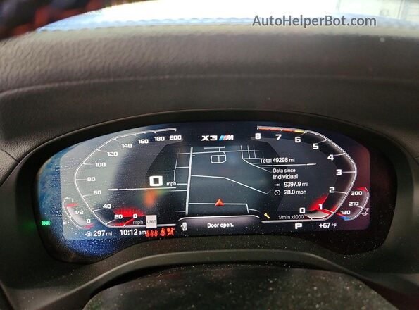 5YMTS0C00M9H24429 2021 BMW X3 White Instrument cluster view