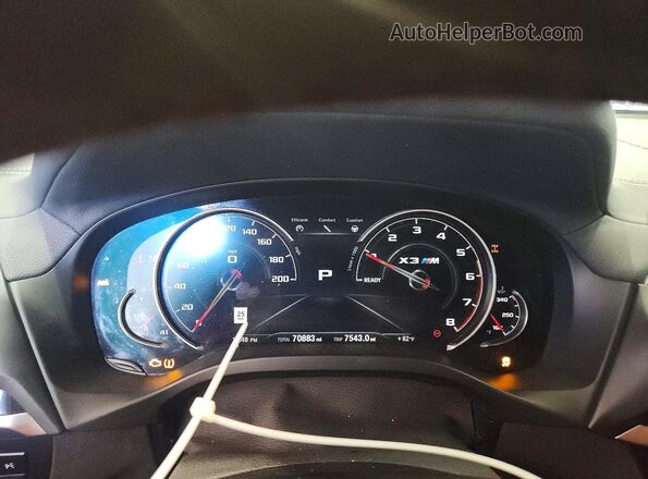 5YMTS0C05LLA58007 2020 BMW X3 White Instrument cluster view