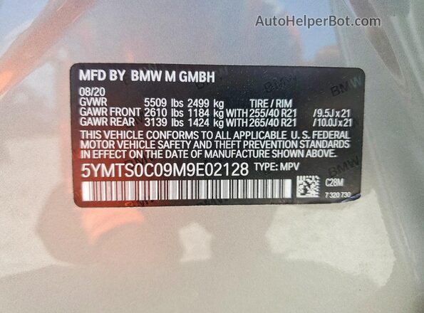 5YMTS0C09M9E02128 2021 BMW X3 Gray ძრავის განყოფილების ხედი