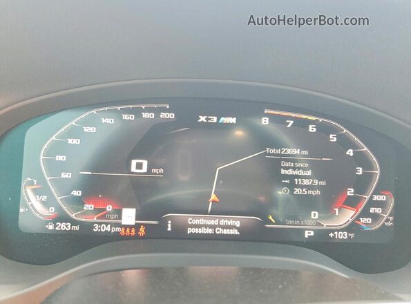 5YMTS0C09M9E02128 2021 BMW X3 Gray ხელსაწყოთა პანელის ხედი