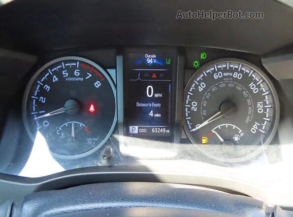 3TMAZ5CN0NM163492 2022 TOYOTA TACOMA Gray Սարքավորումների վահանակի տեսք