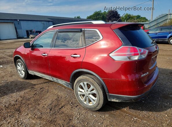 KNMAT2MV8GP701772 2016 NISSAN ROGUE Красный Задняя правая четверть