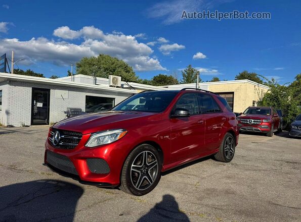 4JGDA6EB2HA985673 2017 MERCEDES-BENZ GLE Burgundy Rear left