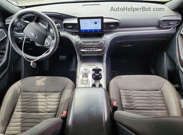 1FMSK8DH6LGB20538 2020 FORD EXPLORER Gray Вид щитка приладів